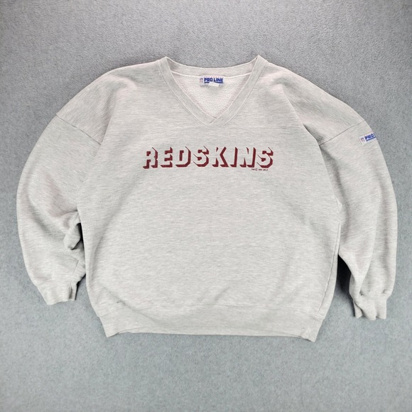 Proline Other - Pro Line Redskins Sweatshirt Mens XL Gray 1991 Vintage V-Neck NFL Pullover
